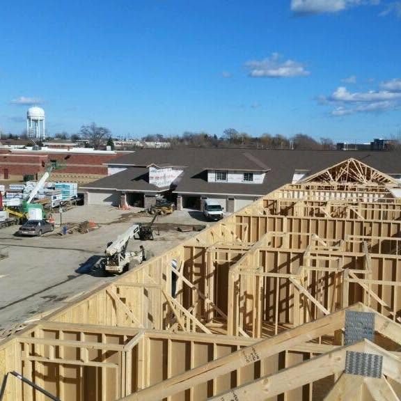Framing on a new multi-unit build